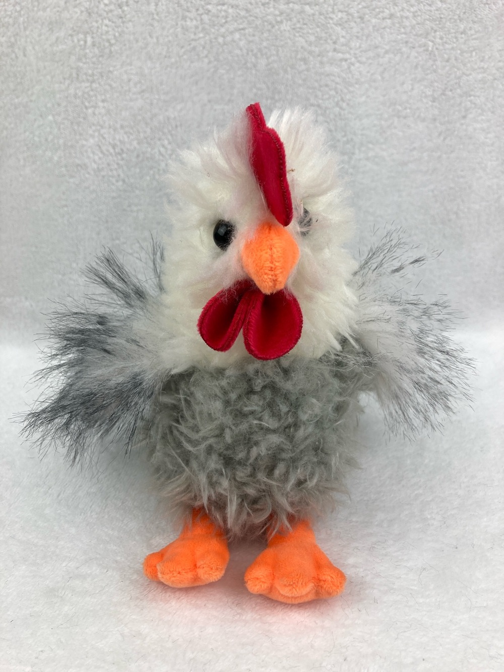 Walmart Way To Celebrate Shaggy Rooster Gray Plush Stuffed Animal Toy 7.5”